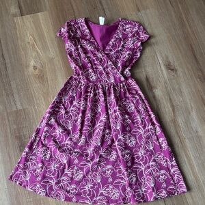 Pact Women’s Berry Floral Wrap-Style Dress